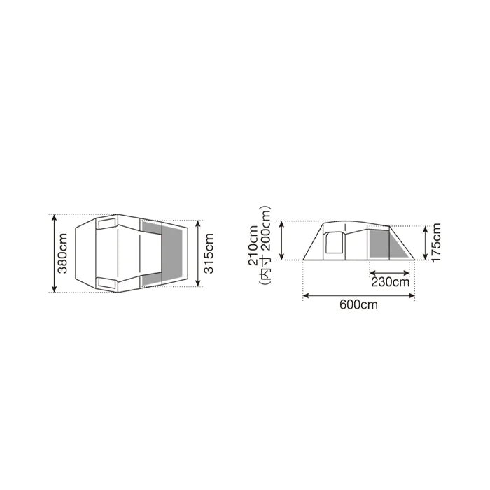 Snow Peak Entry 2 Room Elfield TP-880R 露營客廳帳